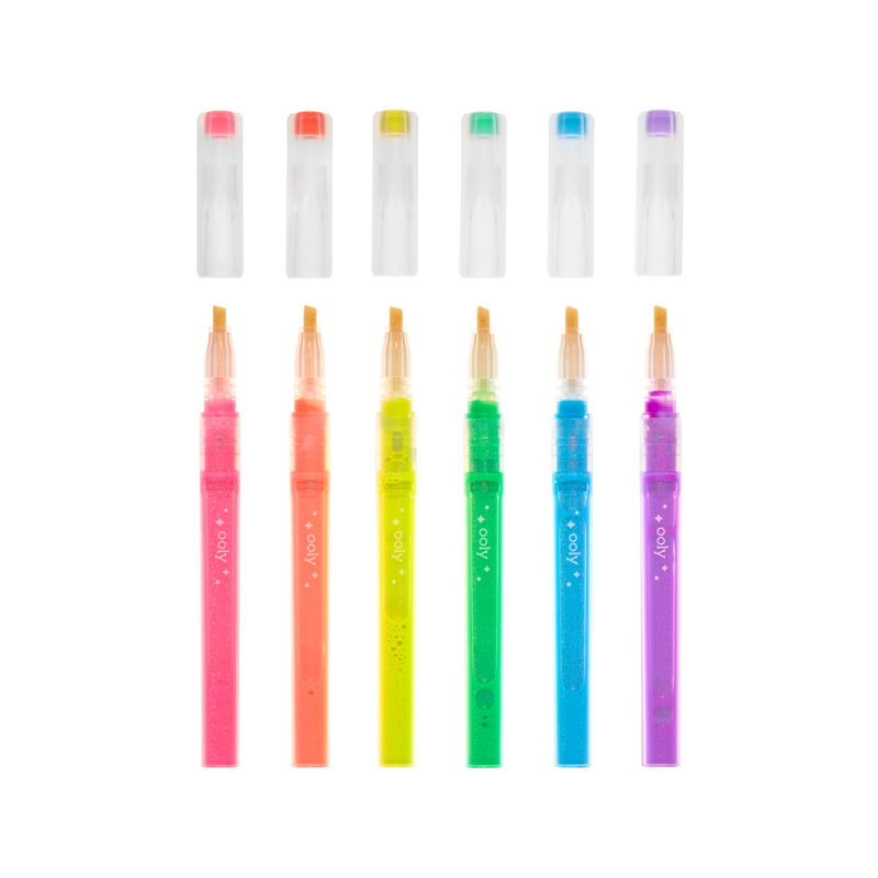 Oh My Glitter! Neon Highlighters - Set of 6 | OOLY