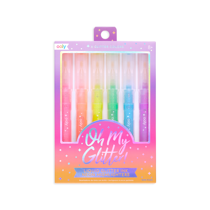 Oh My Glitter! Neon Highlighters - Set of 6 | OOLY
