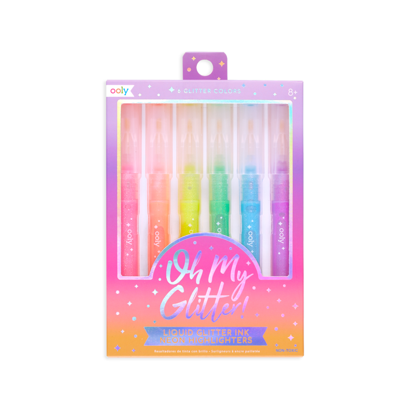 Oh My Glitter! Neon Highlighters - Set of 6 | OOLY