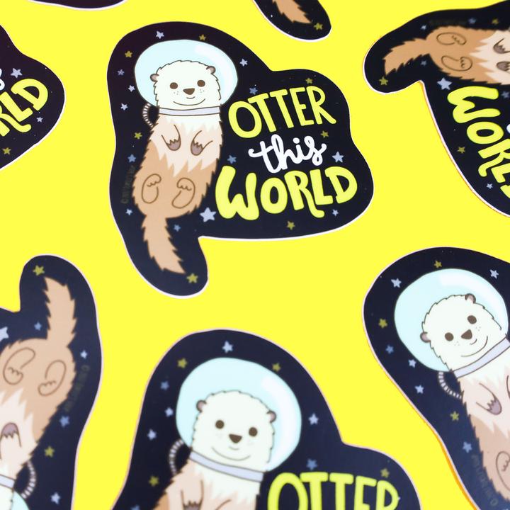 Otter This World Galaxy Vinyl Sticker | Turtle's Soup