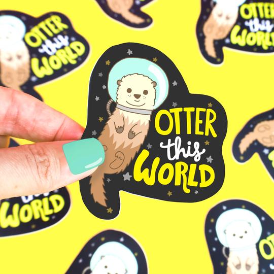 Otter This World Galaxy Vinyl Sticker | Turtle's Soup