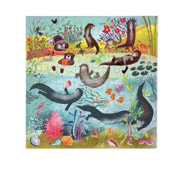 Otters At Play 64 Piece Puzzle