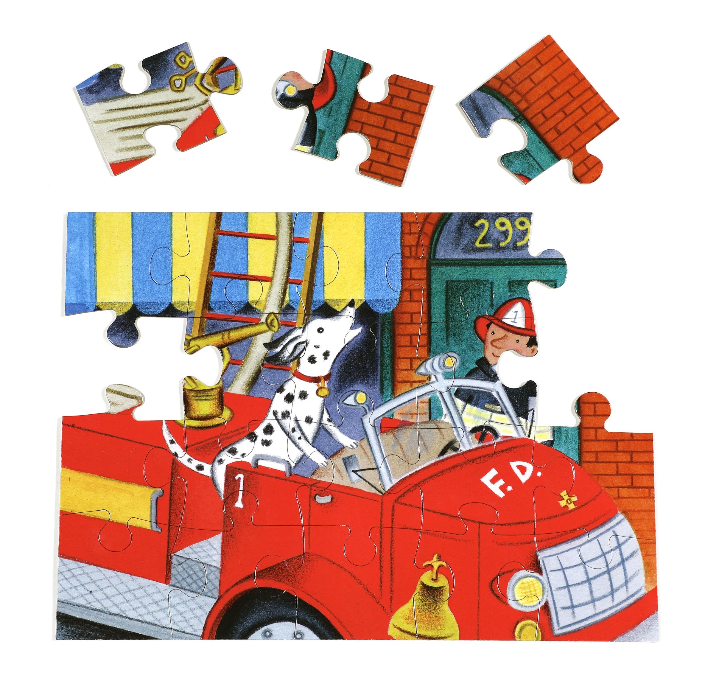 Red Fire Truck 20 Piece Big Puzzle