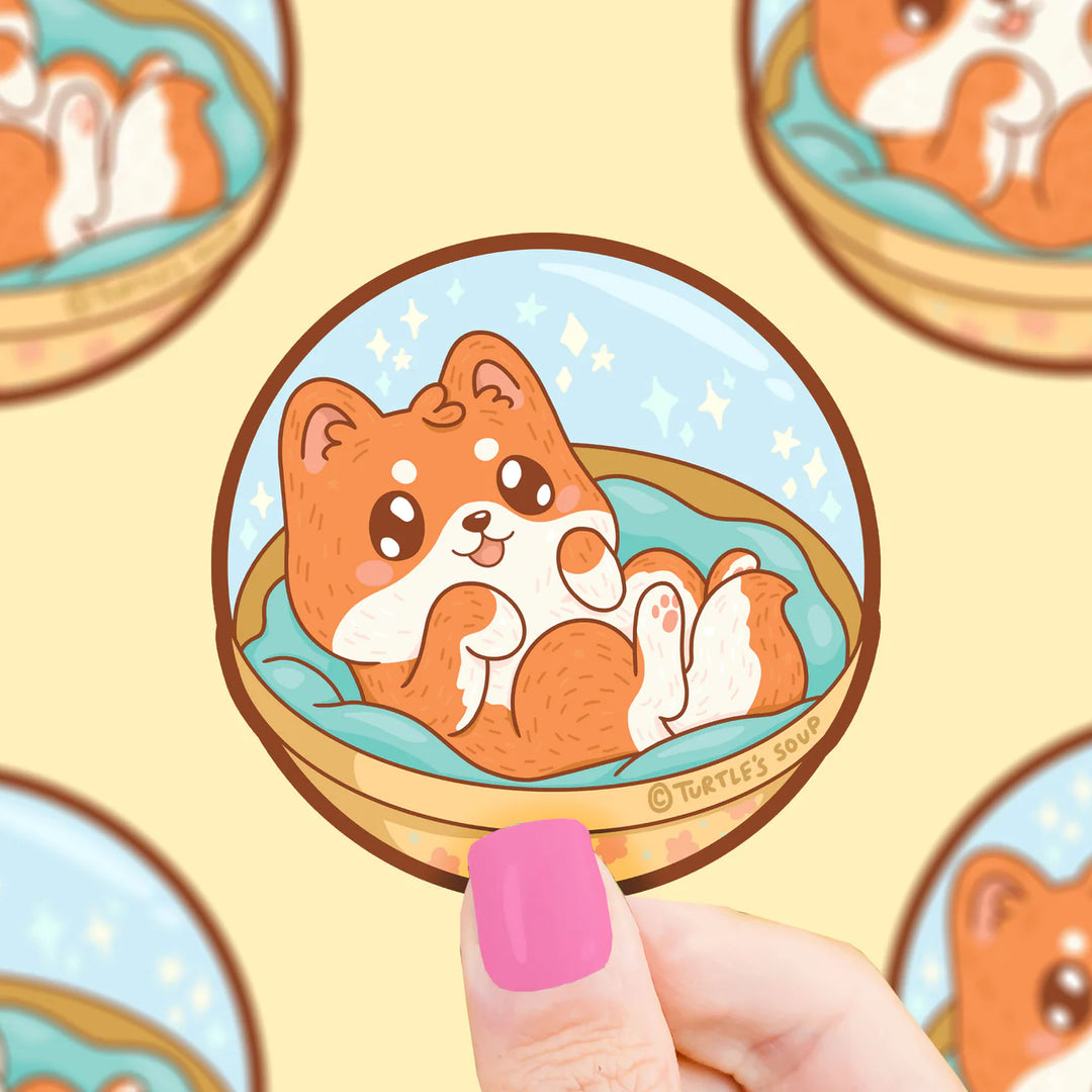 Shiba Puppy Capsule Prize Toy Vinyl Sticker