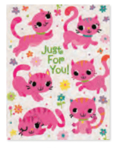 Pink Kitties Gift Enclosure Card