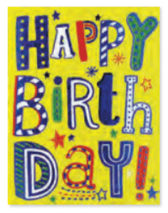 Happy Birthday Foil Gift Enclosure Card