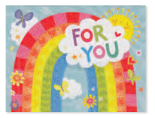 Rainbow Cloud Gift Enclosure Card