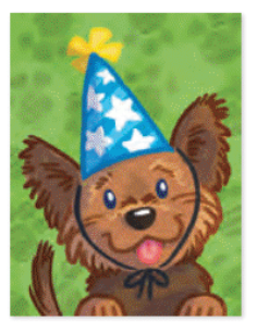 Dog with Party Hat Gift Enclosure Card