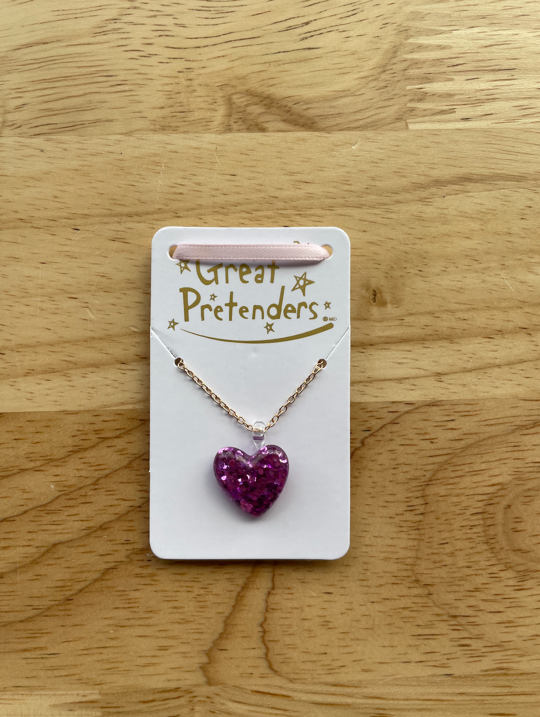 Boutique Glitter Heart Necklace | Great Pretenders