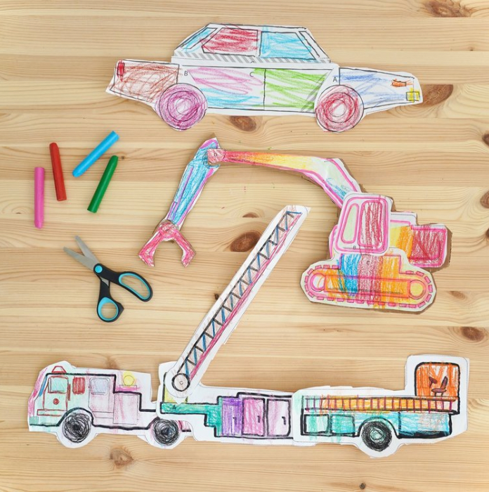 COLOR, CUT & CREATE: Wheels Scissor Activity Book