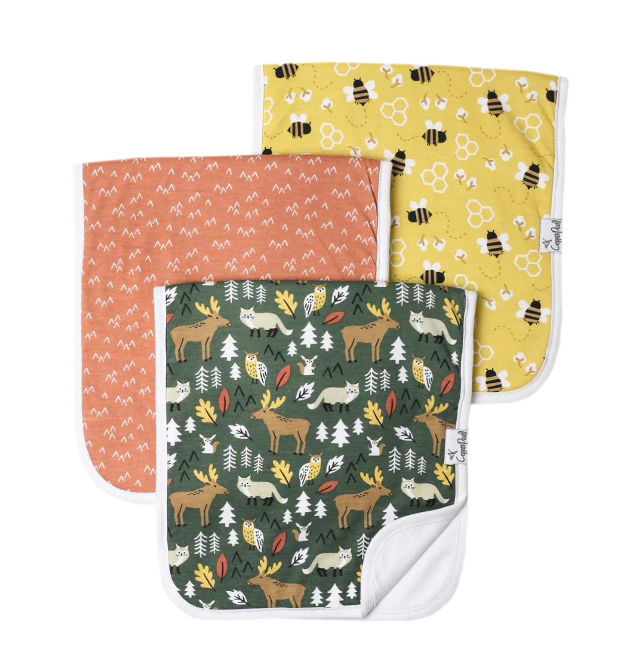 Atwood Burp Cloth Set | Copper Pearl