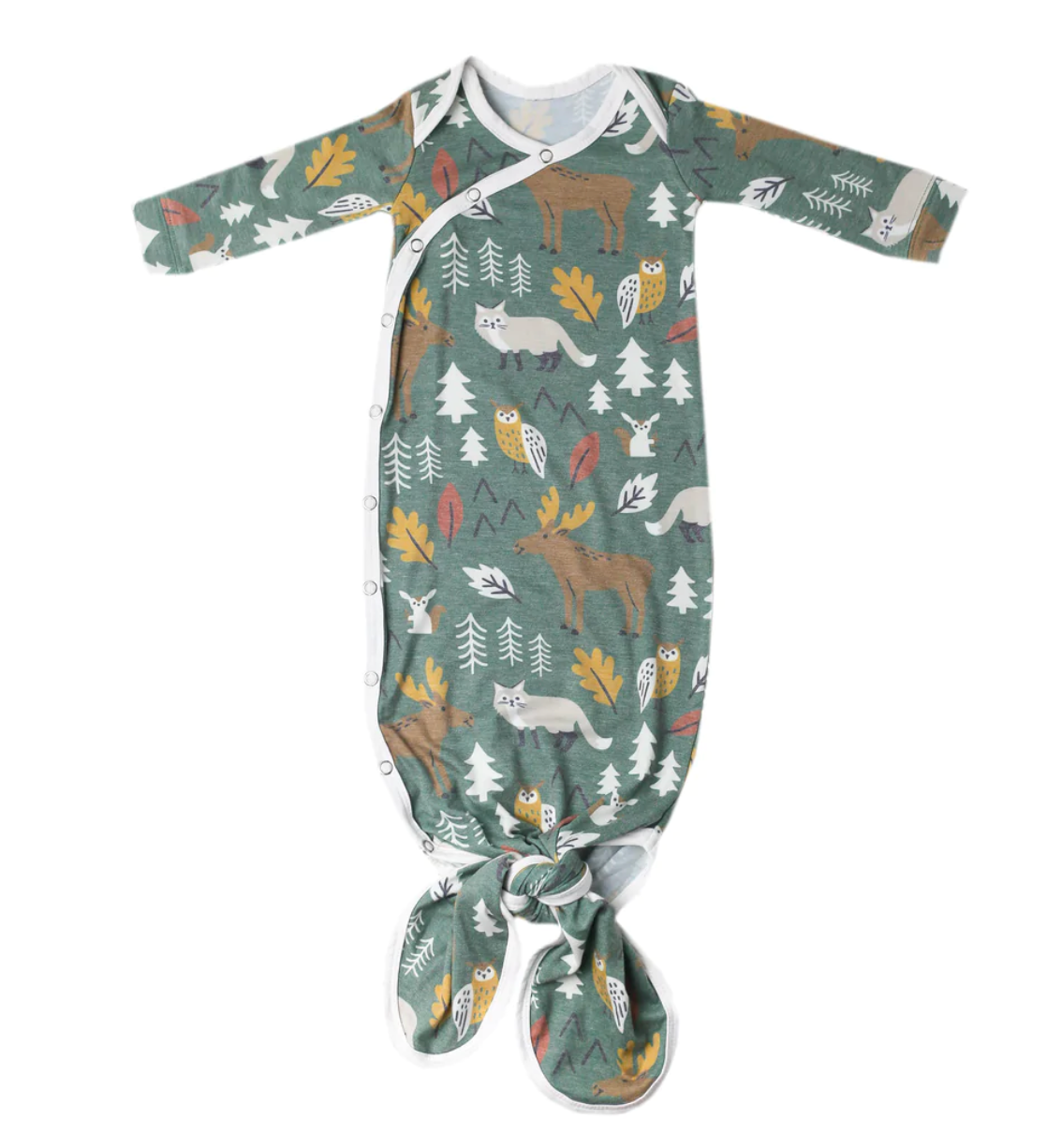Atwood Newborn Knotted Gown | Copper Pearl
