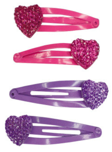 Sparkly My Heart Snap Clips | Great Pretenders