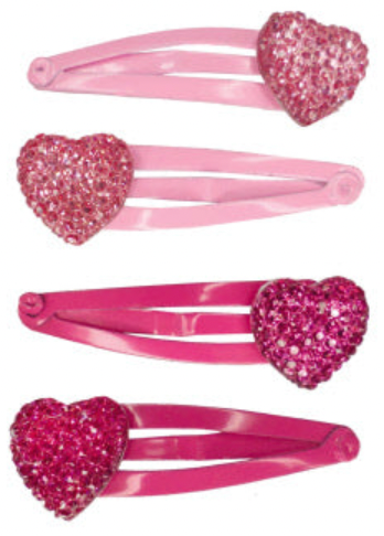 Sparkly My Heart Snap Clips | Great Pretenders