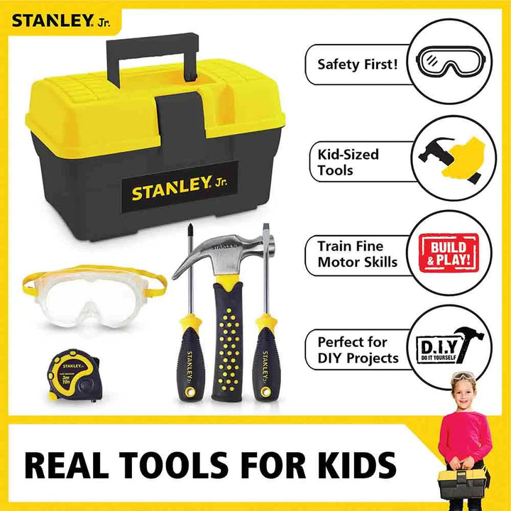 Stanley Jr. Toolbox with 5 PC Toolset – The Curious Bear Toy & Book Shop