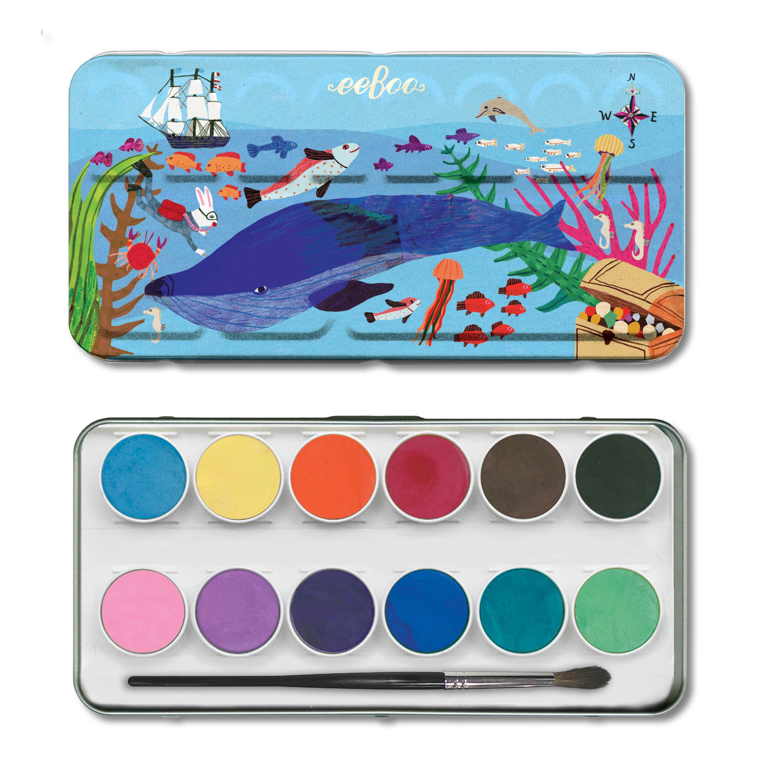 In the Sea Watercolors | eeboo