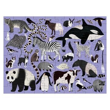 Animal Kingdom 100 Piece Double-Sided Puzzle | Mudpuppy