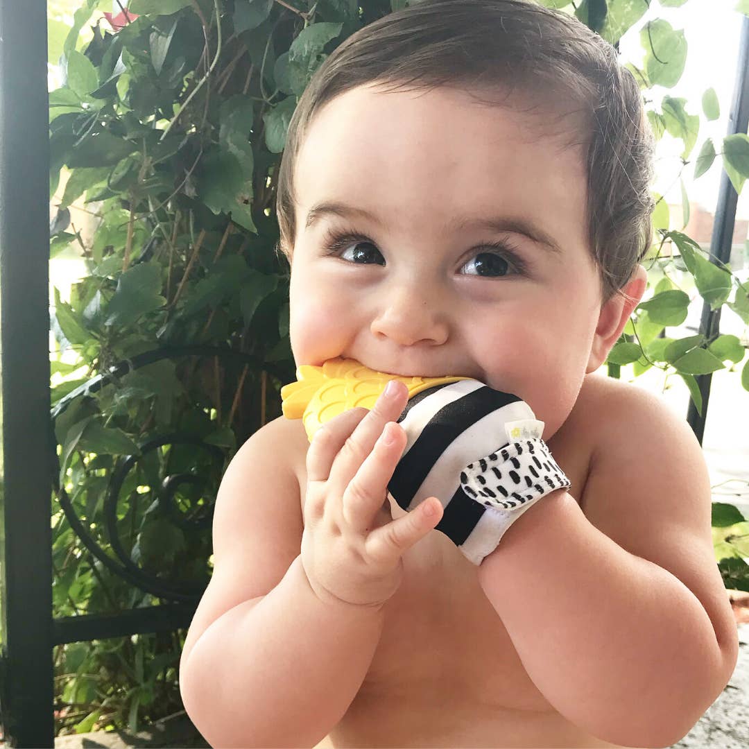 Itzy Mitt™ Silicone Teething Mitts - Pineapple