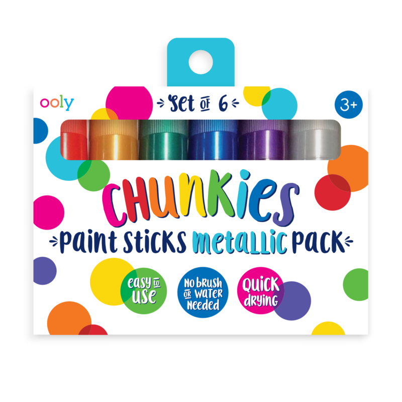 Chunkies Paint Sticks - Metallic Set of 6 | OOLY