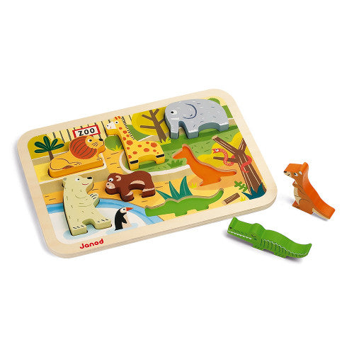 Janod Chunky Wooden Puzzle - Zoo | Janod