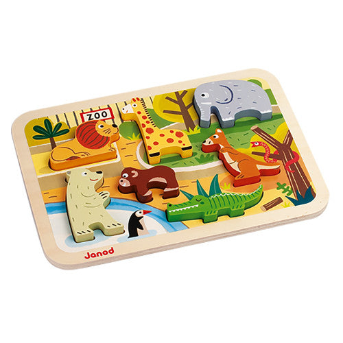 Janod Chunky Wooden Puzzle - Zoo | Janod