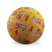 yellow playball with red firetrucks