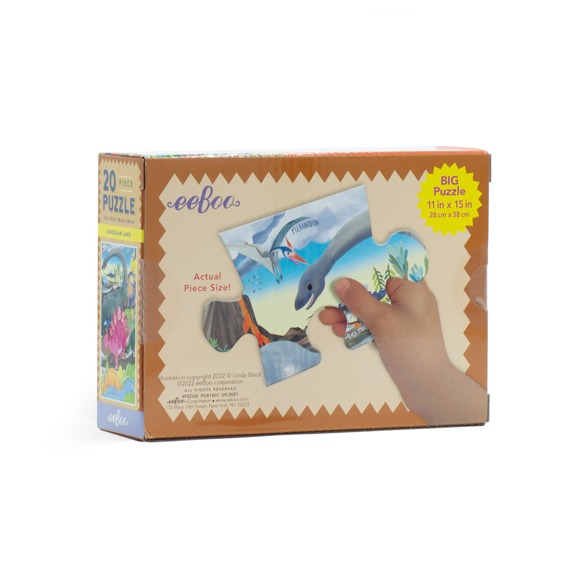 Dinosaur Land 20 Piece Big Puzzle | eeboo
