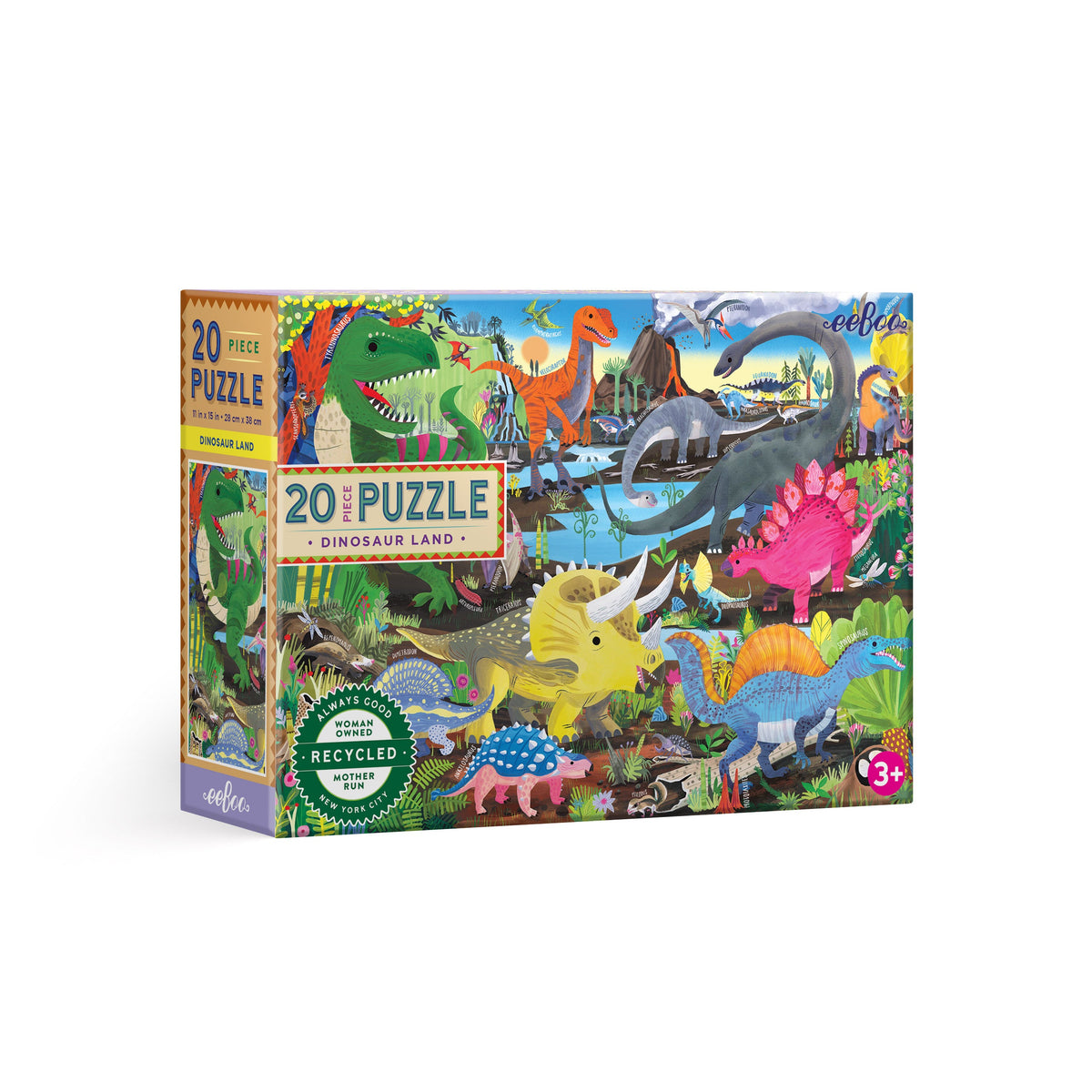 Dinosaur Land 20 Piece Big Puzzle | eeboo