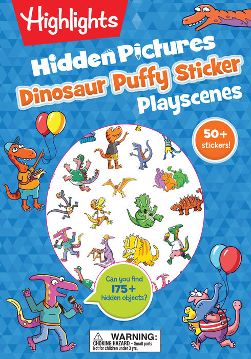 Dinosaur Hidden Pictures Puffy Sticker Playscenes