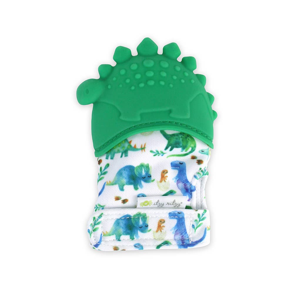 Itzy Mitt™ Silicone Teething Mitts - Dinosaur