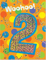 Age 2 Foil Gift Enclosure Card