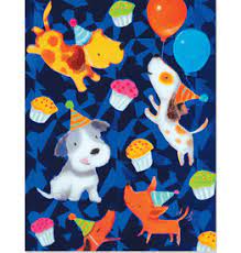 Dog Party Foil Gift Enclosure Card