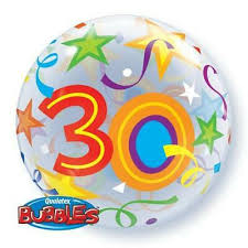 30 Brilliant Stars Bubble Balloon Bouquet