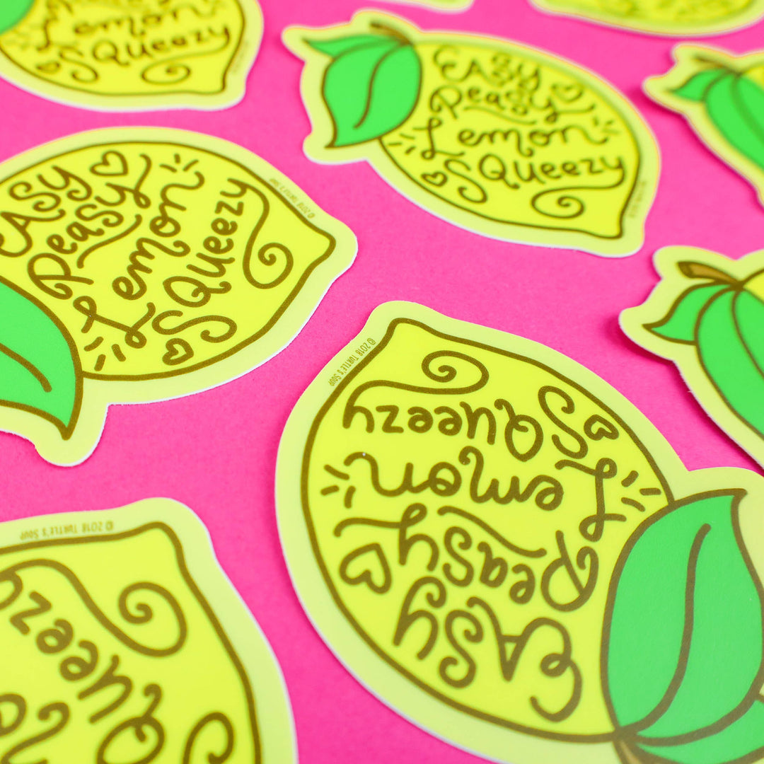 Easy Peasy Lemon Vinyl Sticker | Turtle's Soup