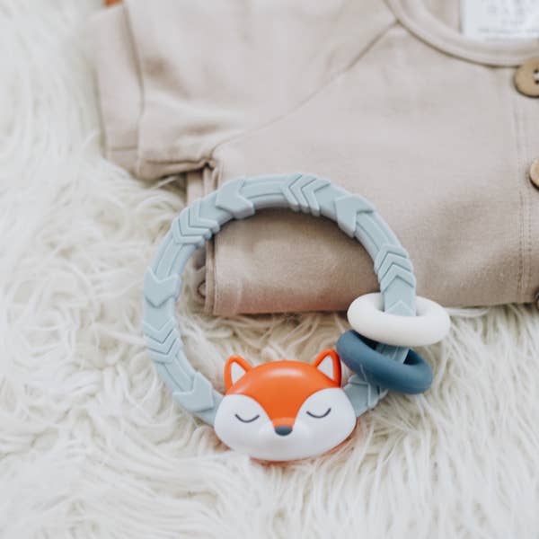 Ritzy Rattle™ Silicone Teether Rattle - Fox