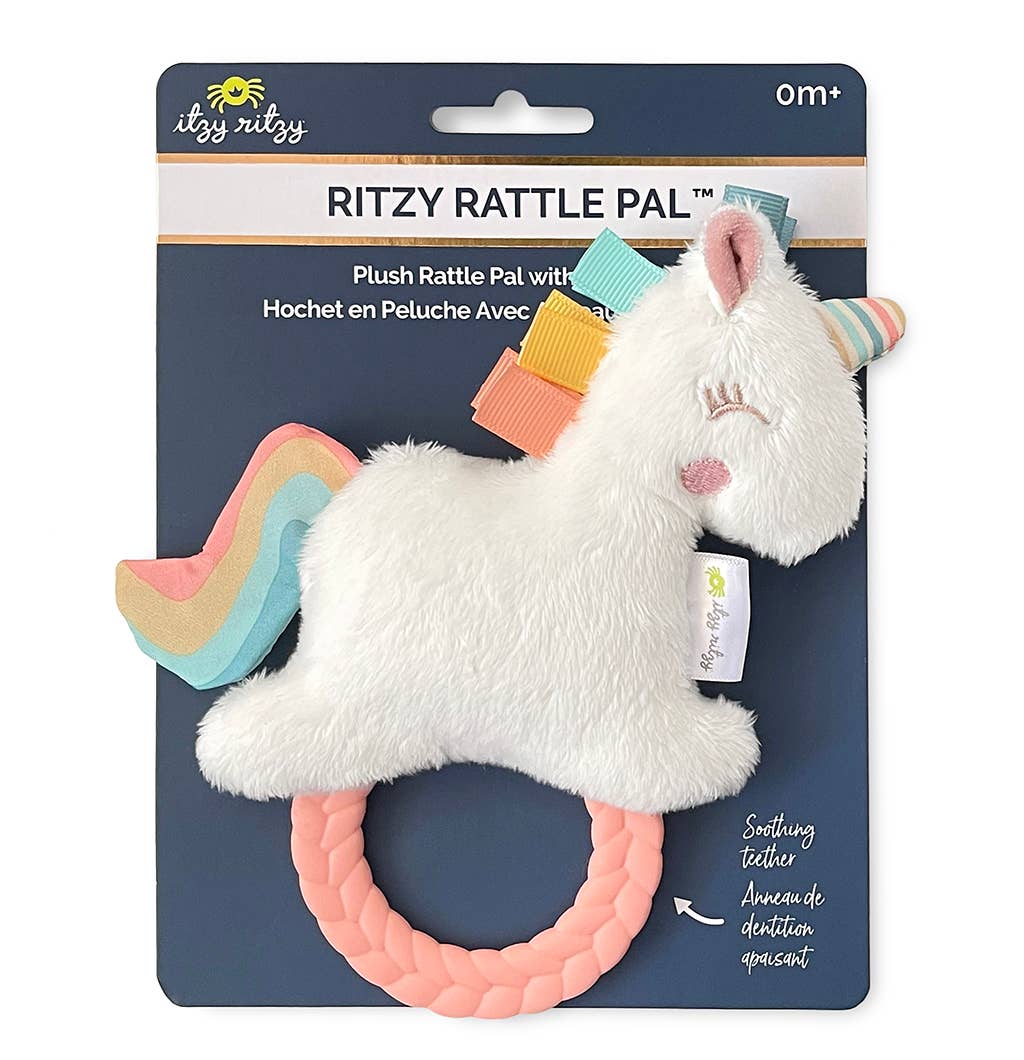Unicorn Ritzy Rattle Pal™ with Teether