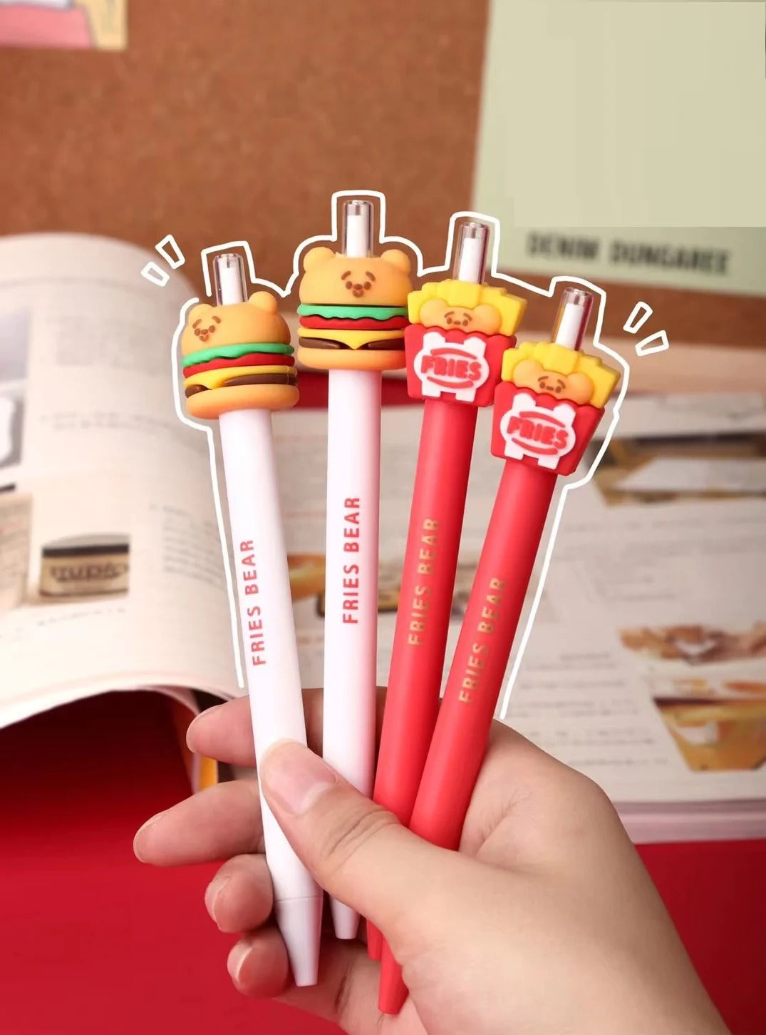 Fast Food Retractable Gel Pen