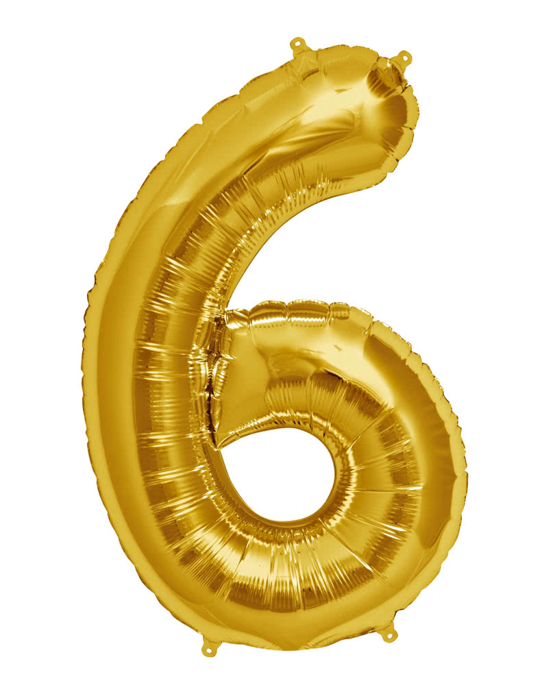 Number Six 40" Foil Balloon