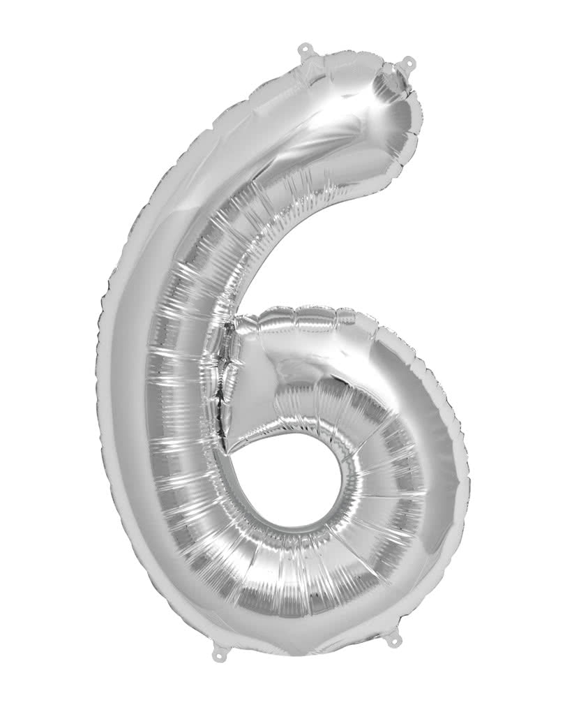 Number Six 40" Foil Balloon