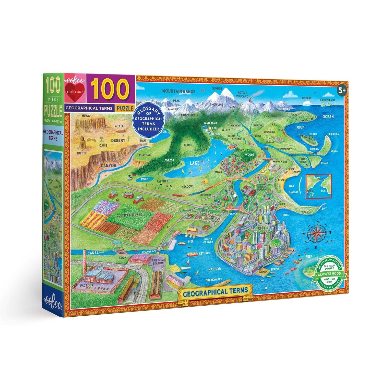 Geographical Terms 100 Piece Puzzle