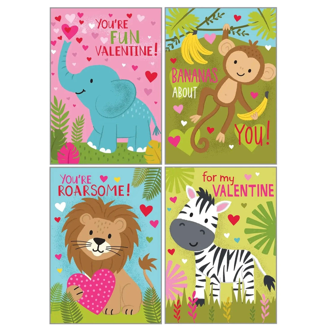 Kids Valentine Pack - Jungle Animals – The Curious Bear Toy & Book