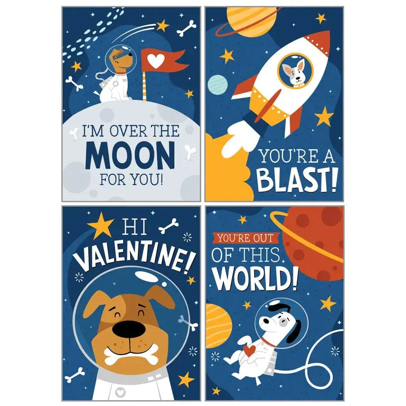 Gina B Designs Valentine's Day Kids Valentine Pack - Space Pups
