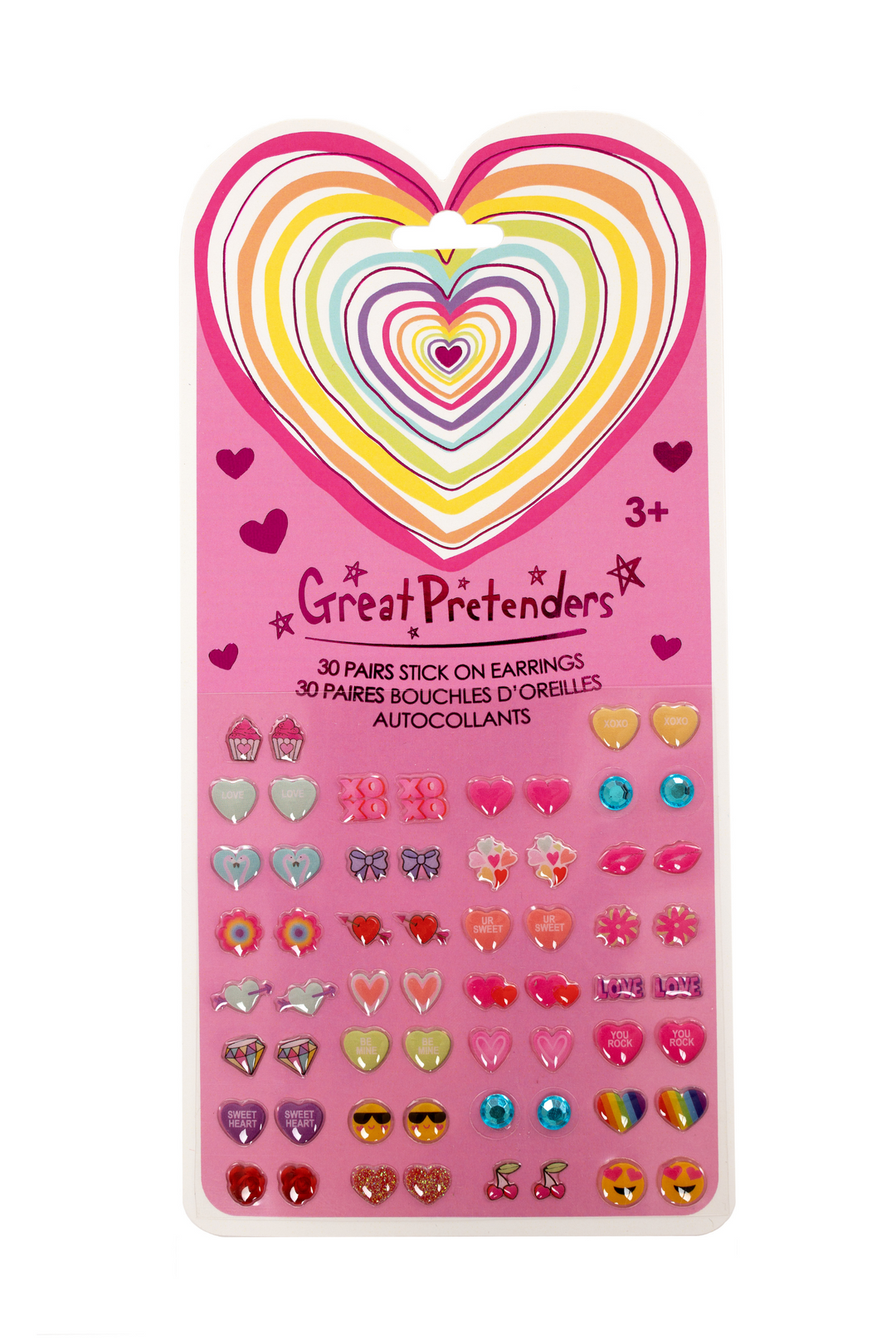 Heart Sticker Earrings - Creative Education of Canada - Dancing Bear Toys