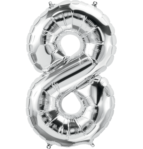 Number Eight 40" Foil Balloon