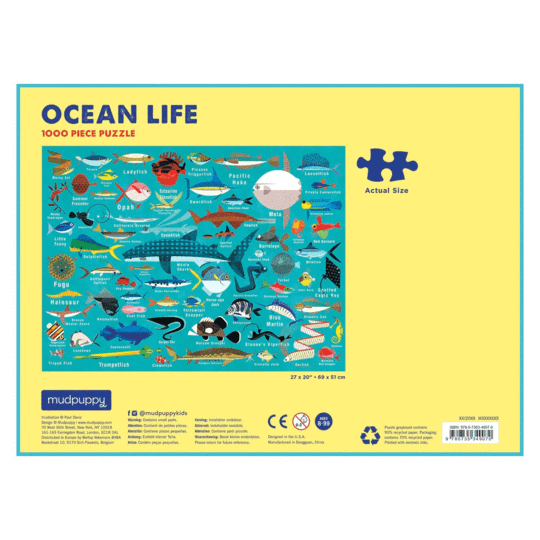 Ocean Life 1000 Piece Family Puzzle | mudpuppy