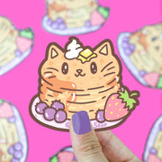 Pancake Kitty Vinyl Sticker | Turtle's Soup