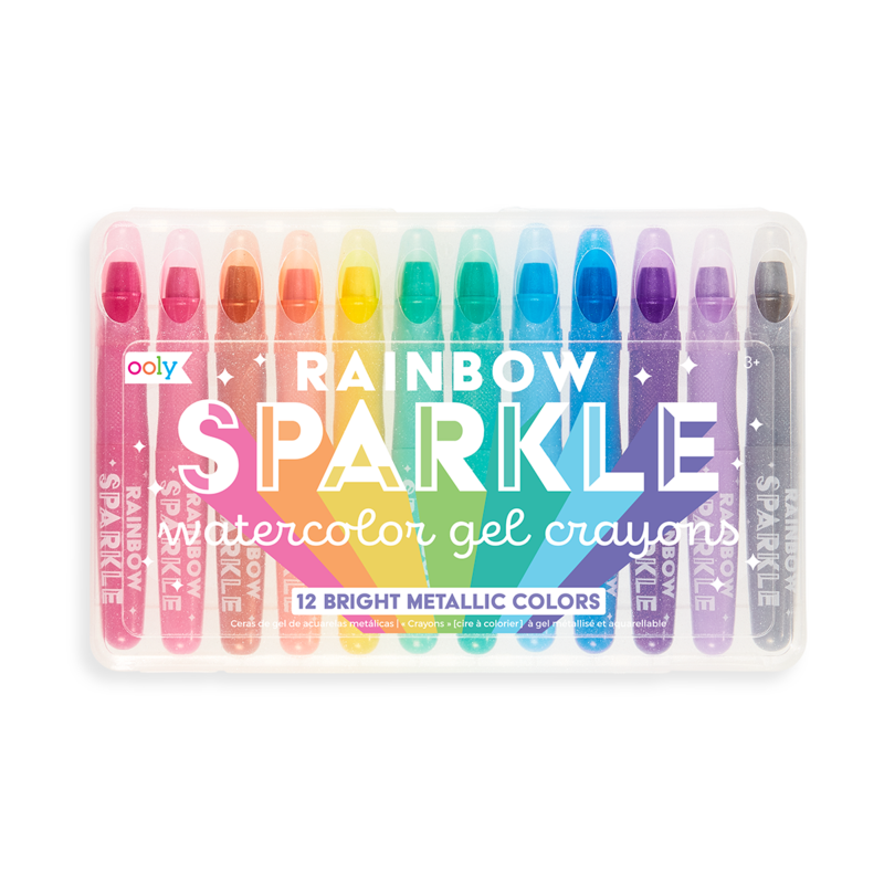 Rainbow Sparkle Watercolor Gel Crayons- Set of 12 | OOLY