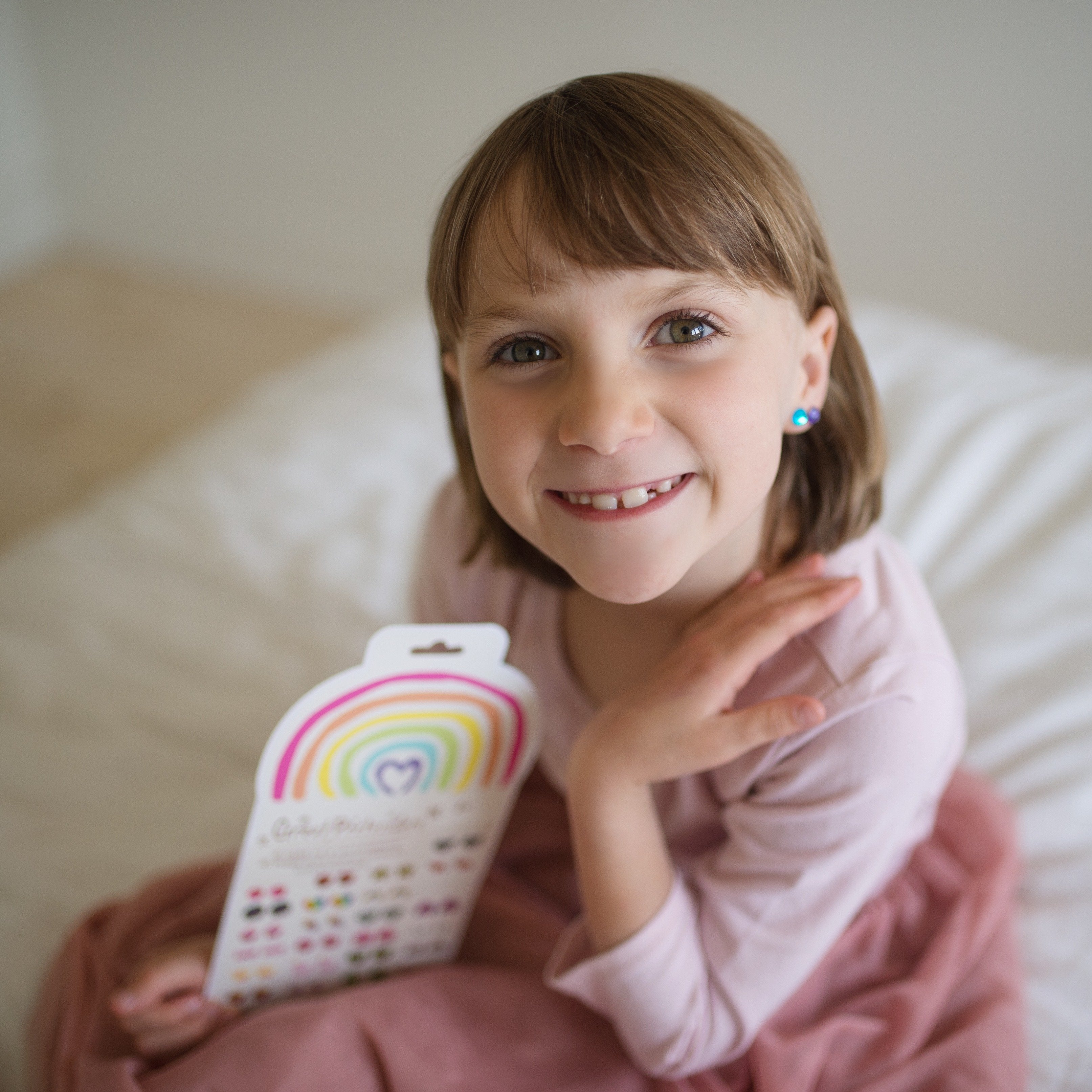 Rainbow Love Sticker Earrings | Great Pretenders