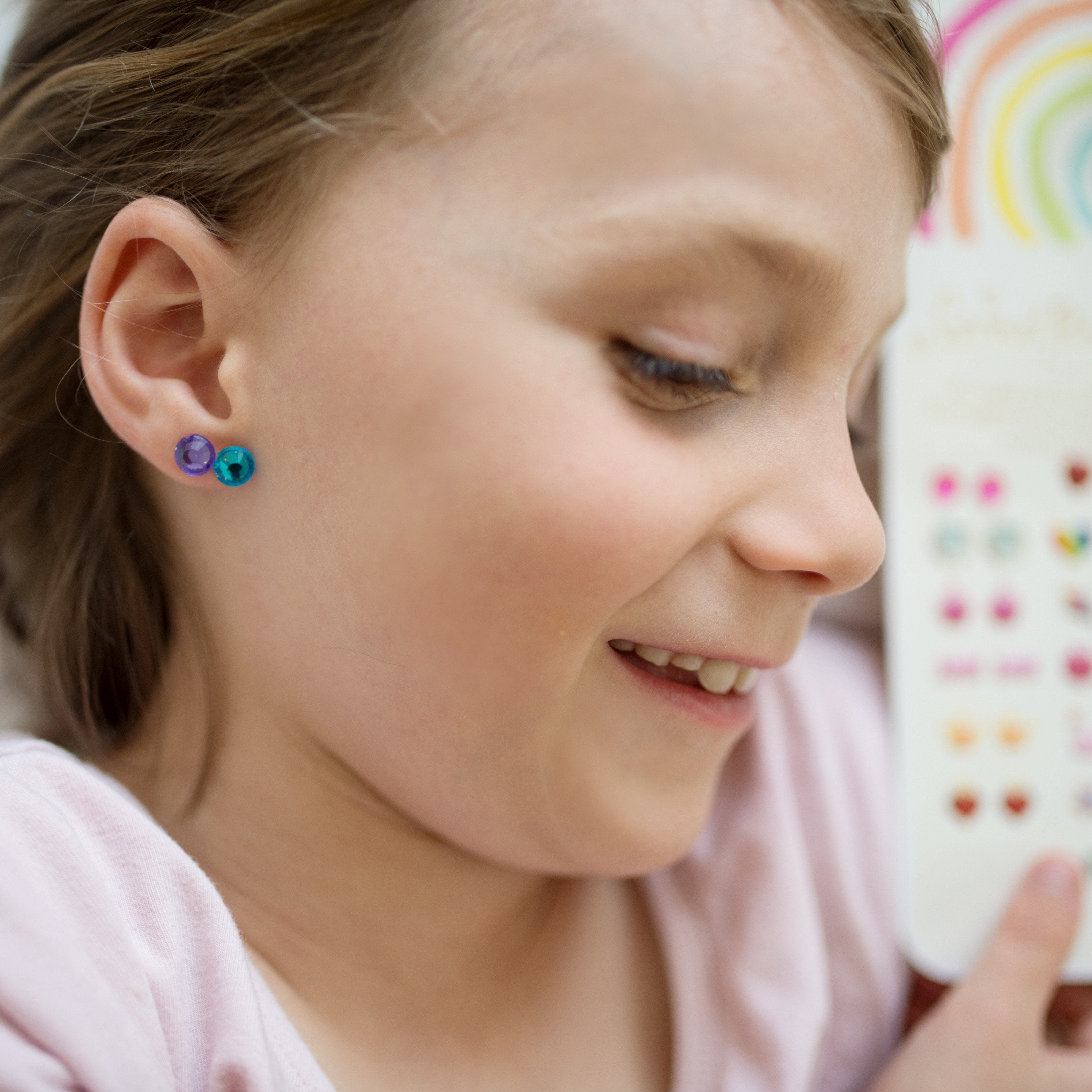 Rainbow Love Sticker Earrings | Great Pretenders