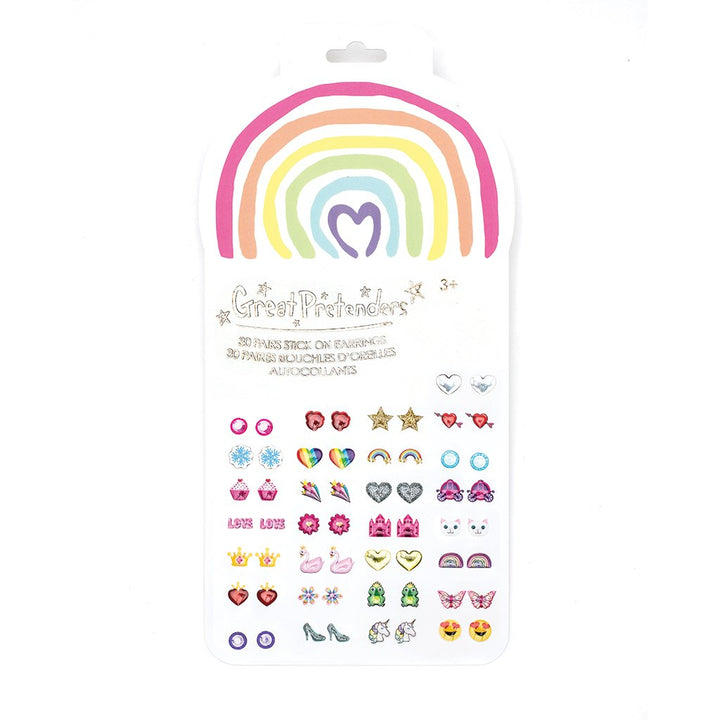 Rainbow Love Sticker Earrings | Great Pretenders